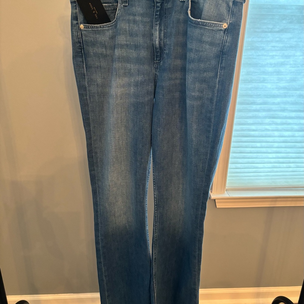 Rag & Bone Light Blue Straight Leg Jeans